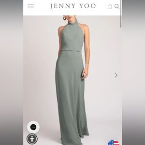 Jenny Yoo “Brett” Maxi Dress in Moss Style #12082
